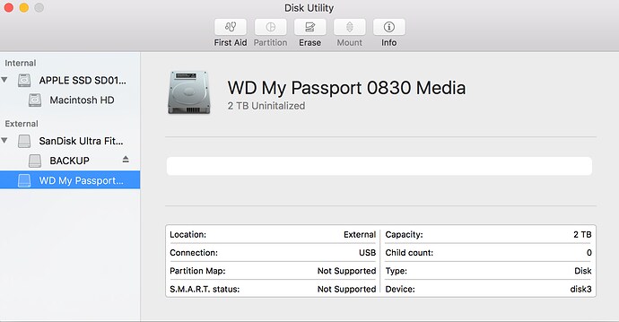 my passport for mac not showing up on pc